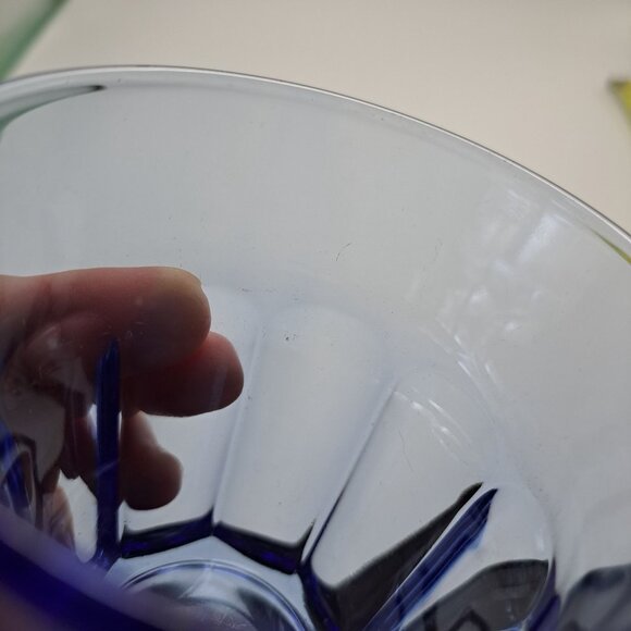 Ikea 9 Panel Tumbler Drinking Glass Blue France - Picture 3 of 9